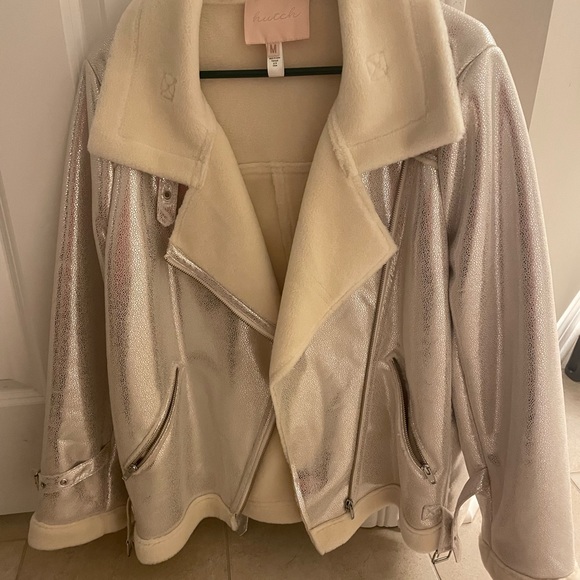 Hutch Jackets & Coats Hutch Rhys Metallic Silver Moto Jacket Poshmark